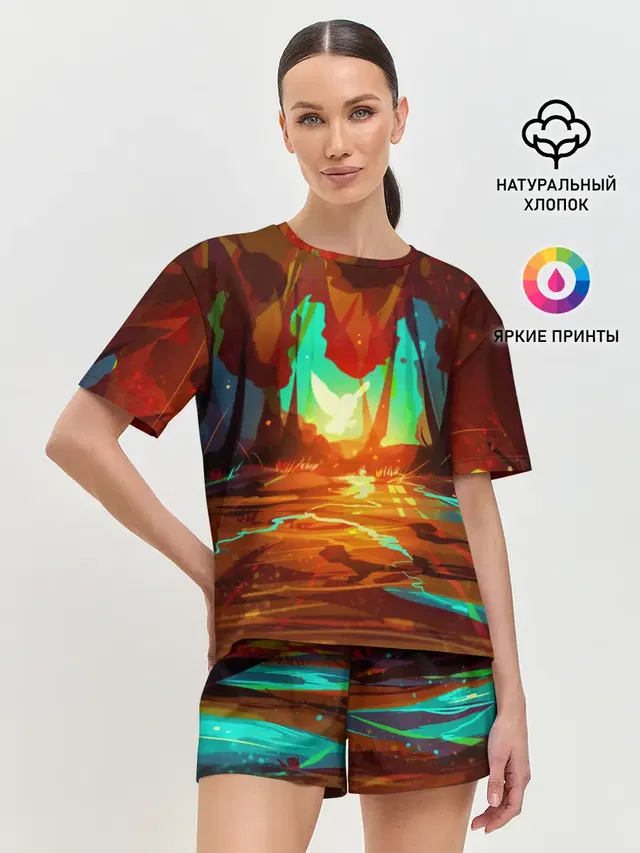 Женская пижама с шортами