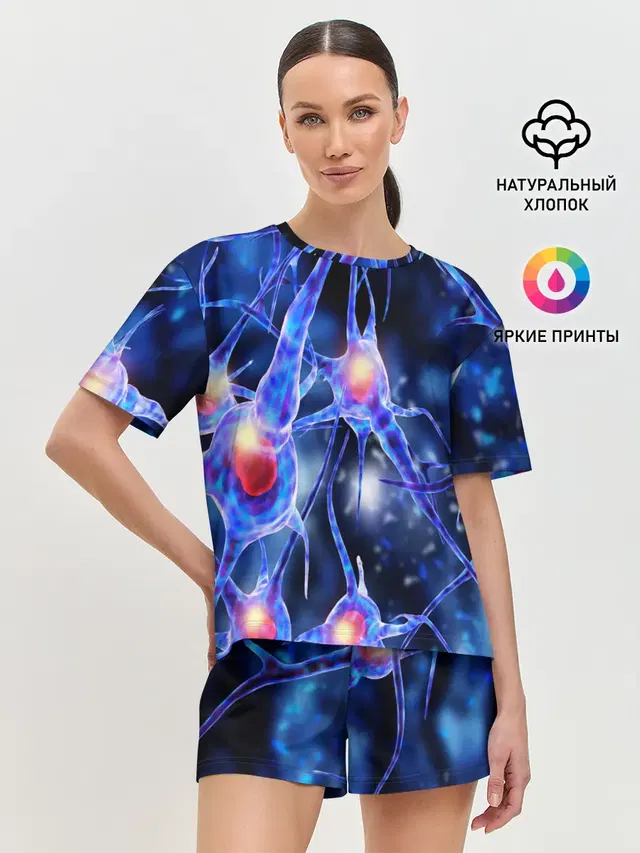 Женская пижама с шортами