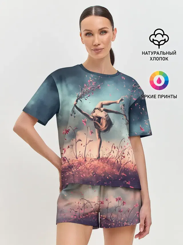 Женская пижама с шортами