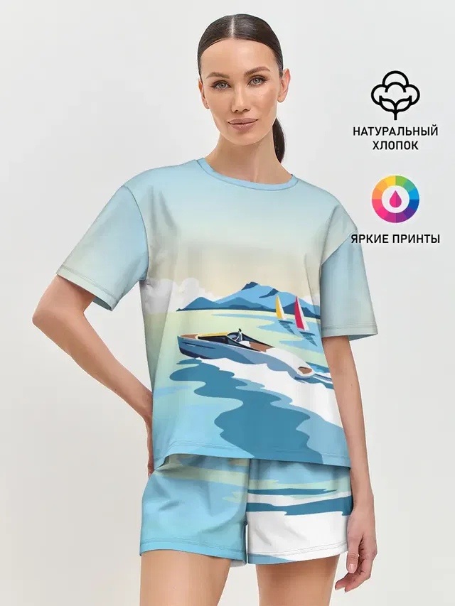Женская пижама с шортами
