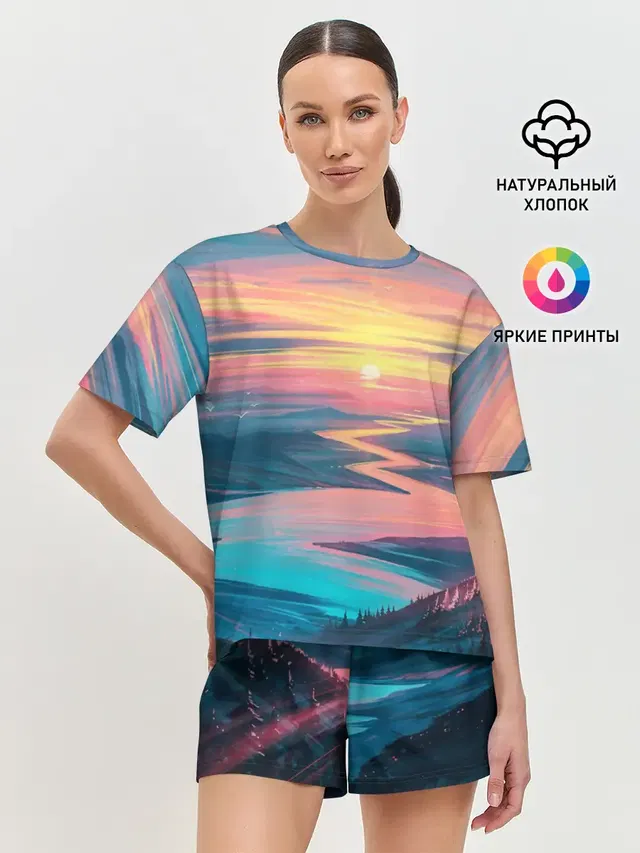 Женская пижама с шортами