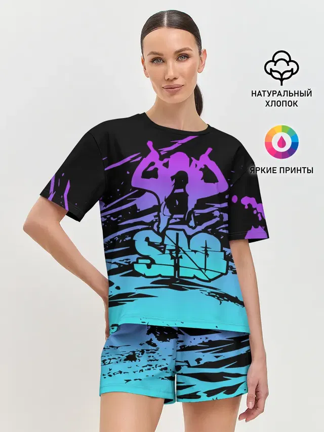 Женская пижама с шортами