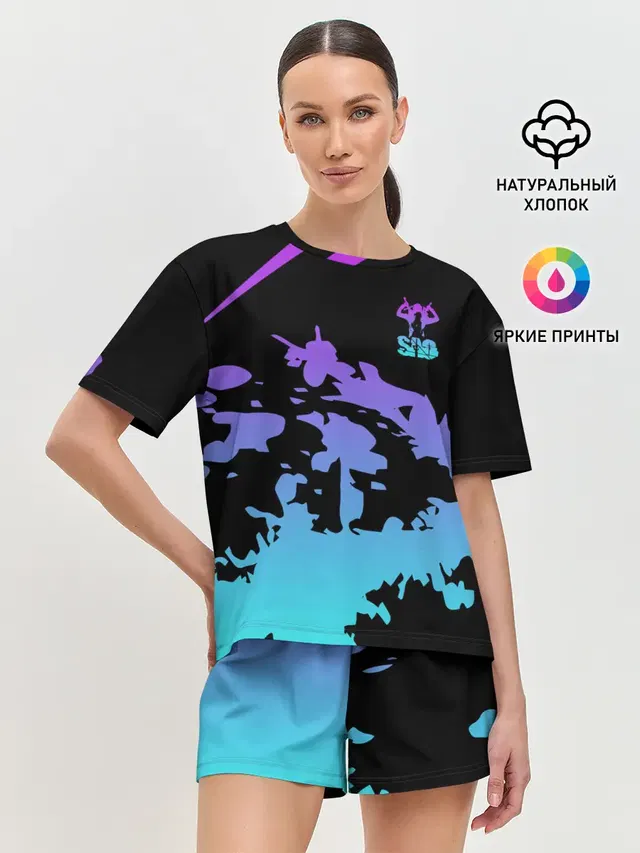 Женская пижама с шортами
