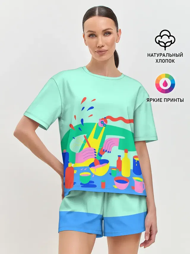 Женская пижама с шортами