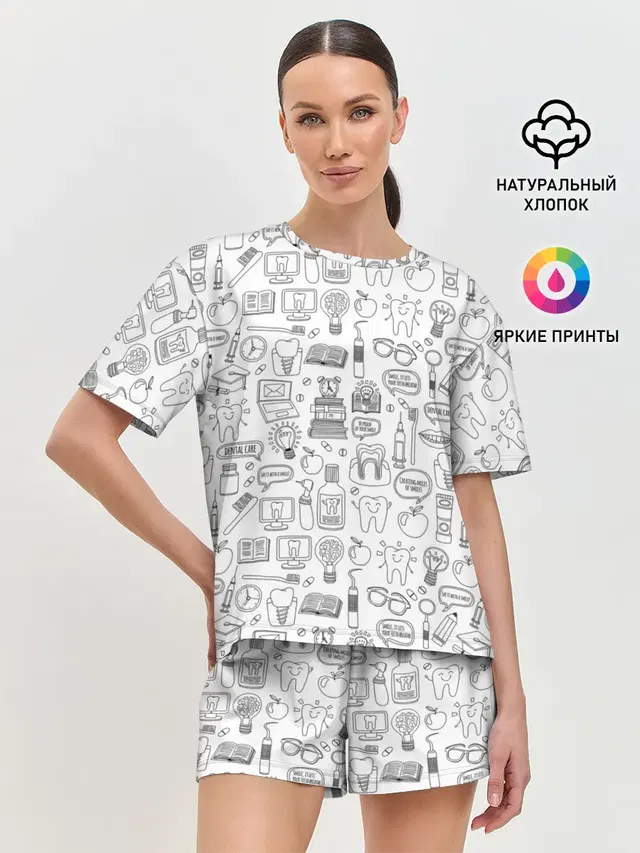 Женская пижама с шортами
