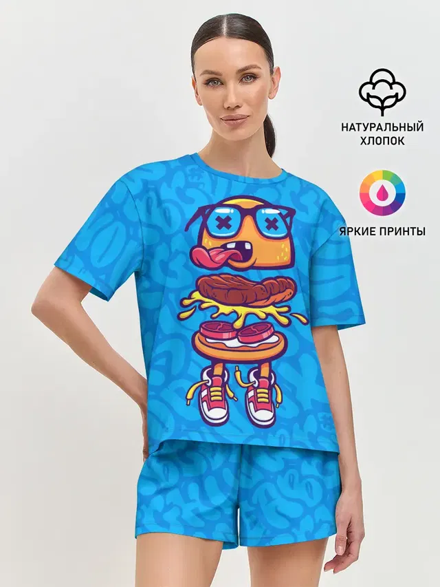 Женская пижама с шортами