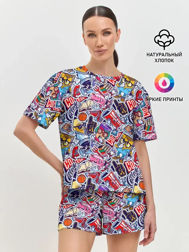 Женская пижама с шортами