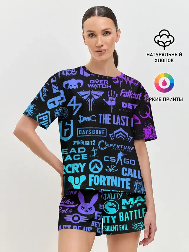 Женская пижама с шортами