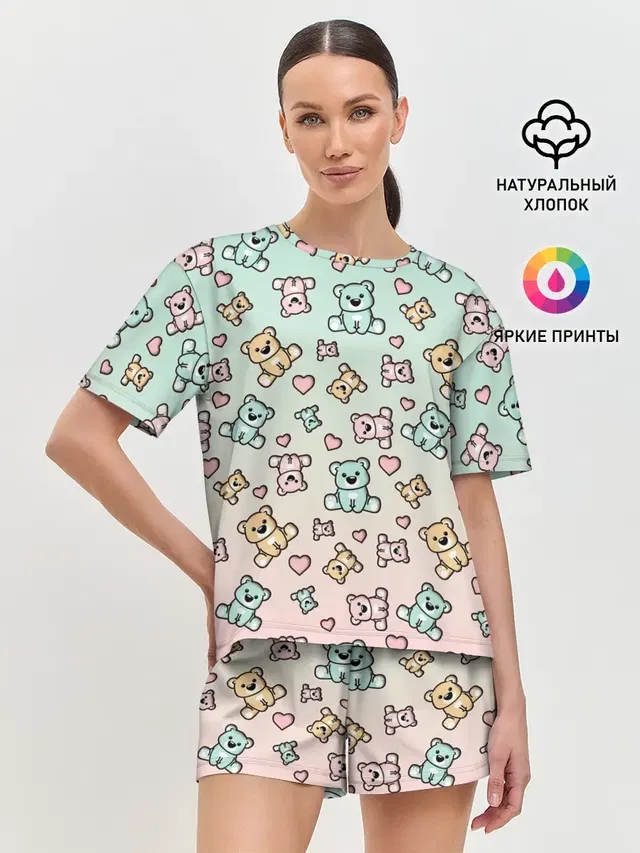 Женская пижама с шортами