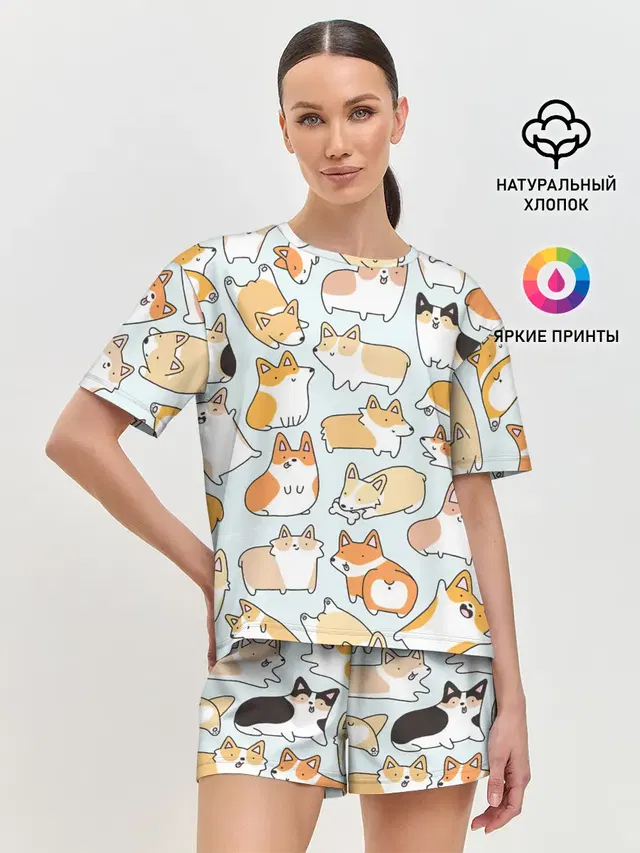 Женская пижама с шортами