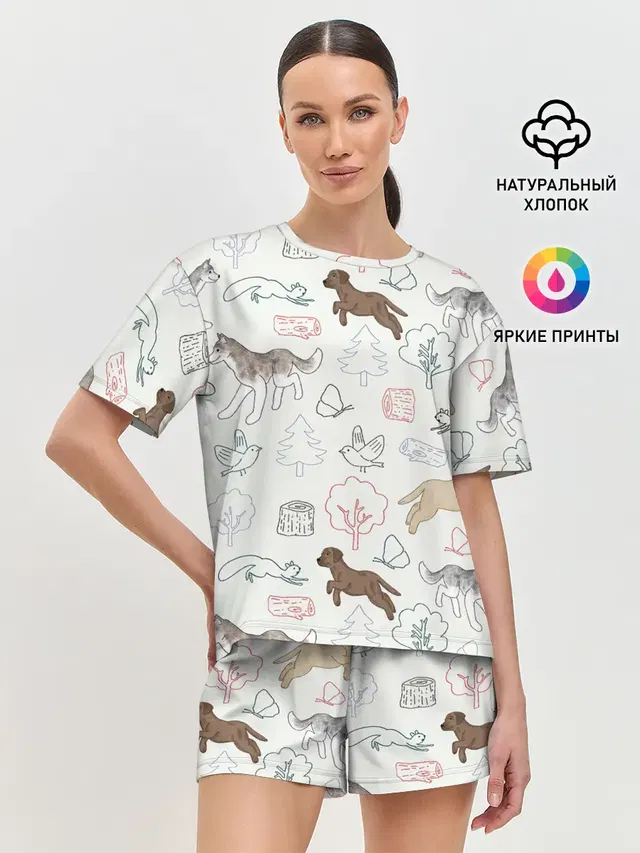Женская пижама с шортами