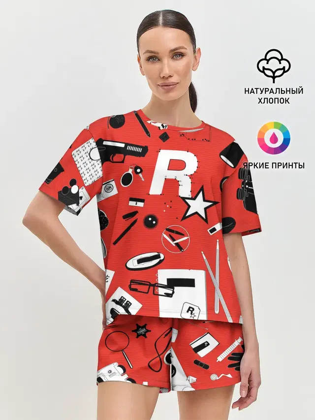 Женская пижама с шортами