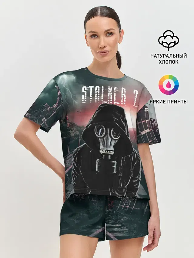 Женская пижама с шортами