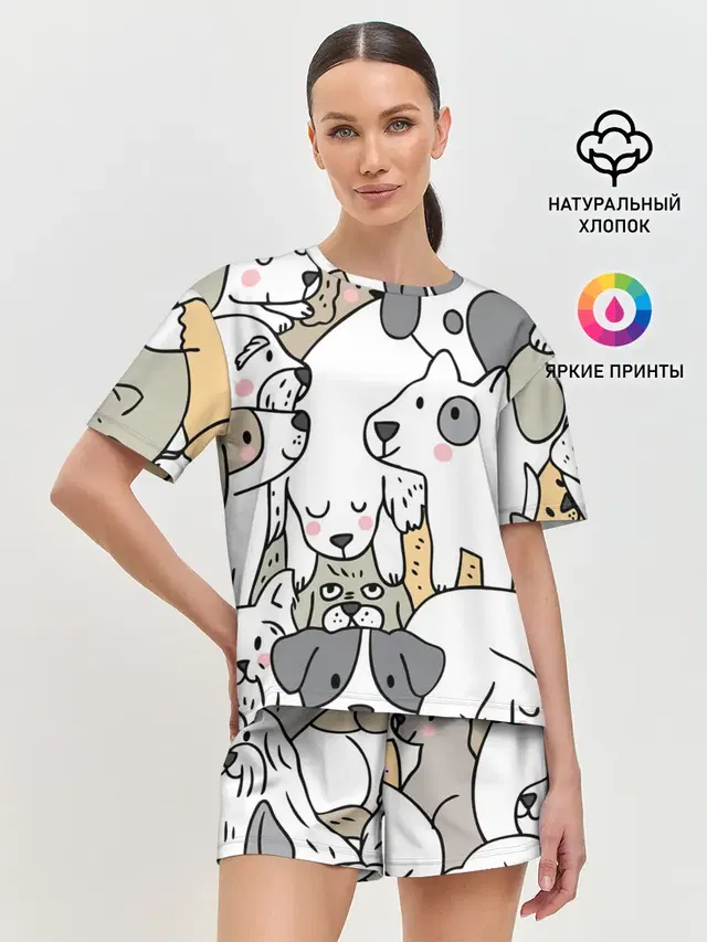 Женская пижама с шортами