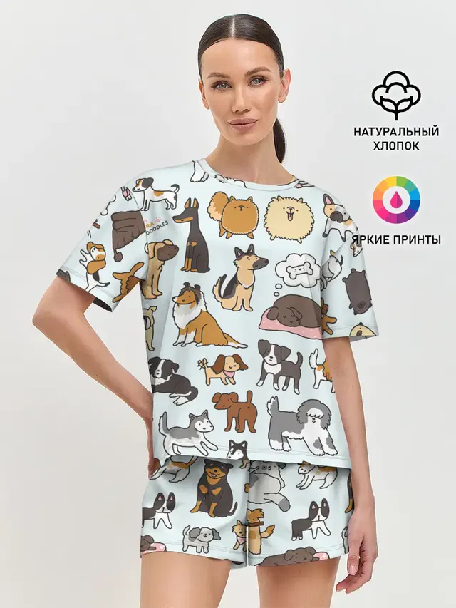 Женская пижама с шортами