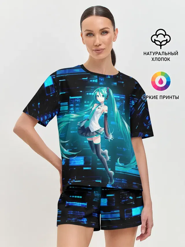 Женская пижама с шортами