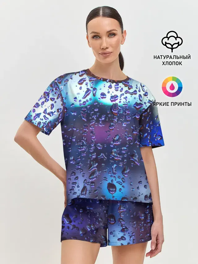 Капли на стекле макро