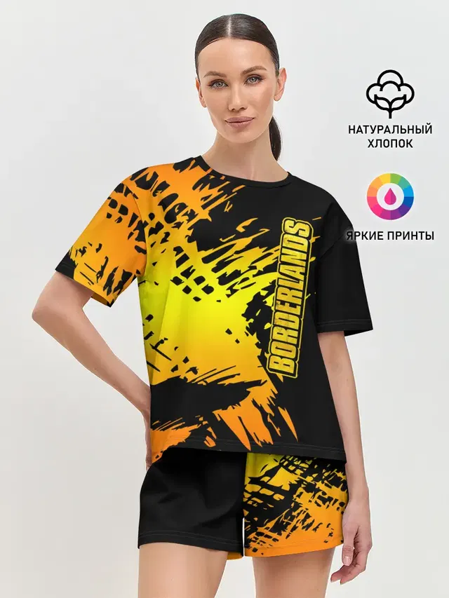 Женская пижама с шортами с принтом «Borderlands»
