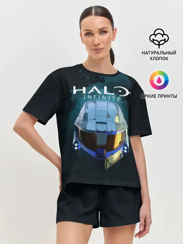 Женская пижама с шортами с принтом «Halo — Halo Infinite»
