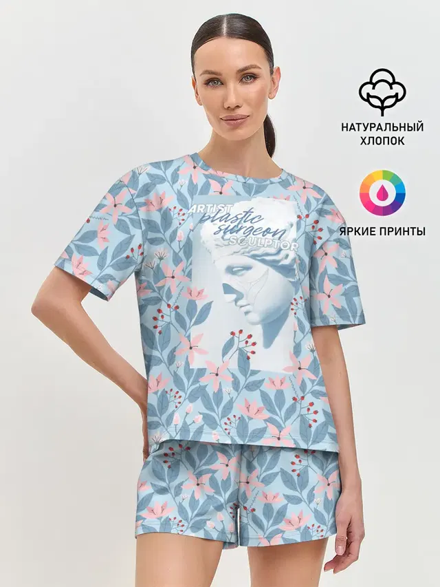 Женская пижама с шортами