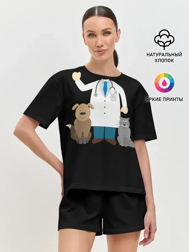 Женская пижама с шортами