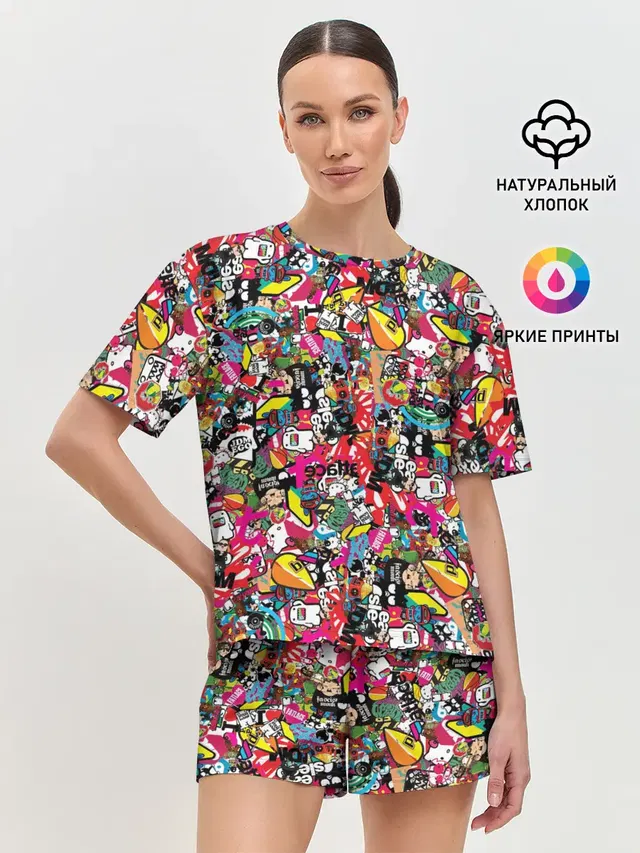 Женская пижама с шортами