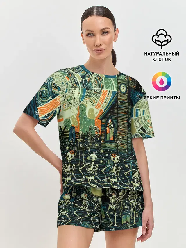 Женская пижама с шортами