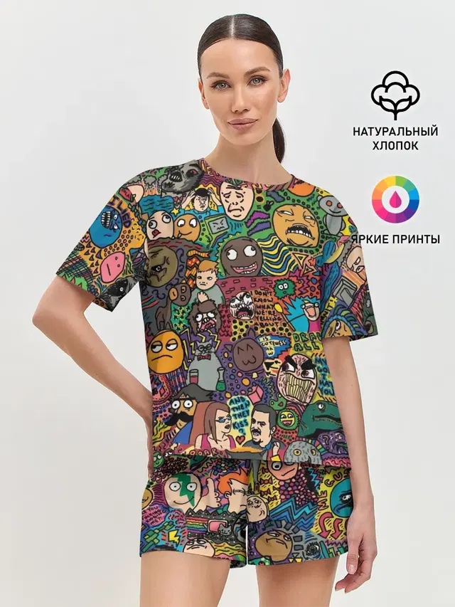 Женская пижама с шортами