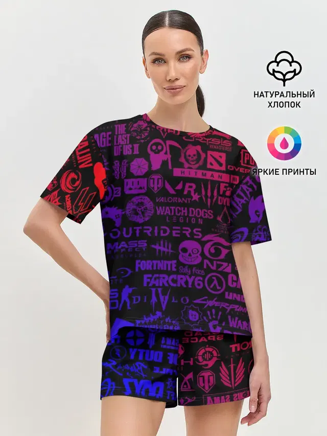 Женская пижама с шортами