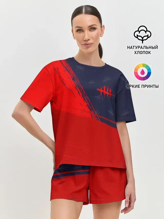 Женская пижама с шортами с принтом «Tally mark»