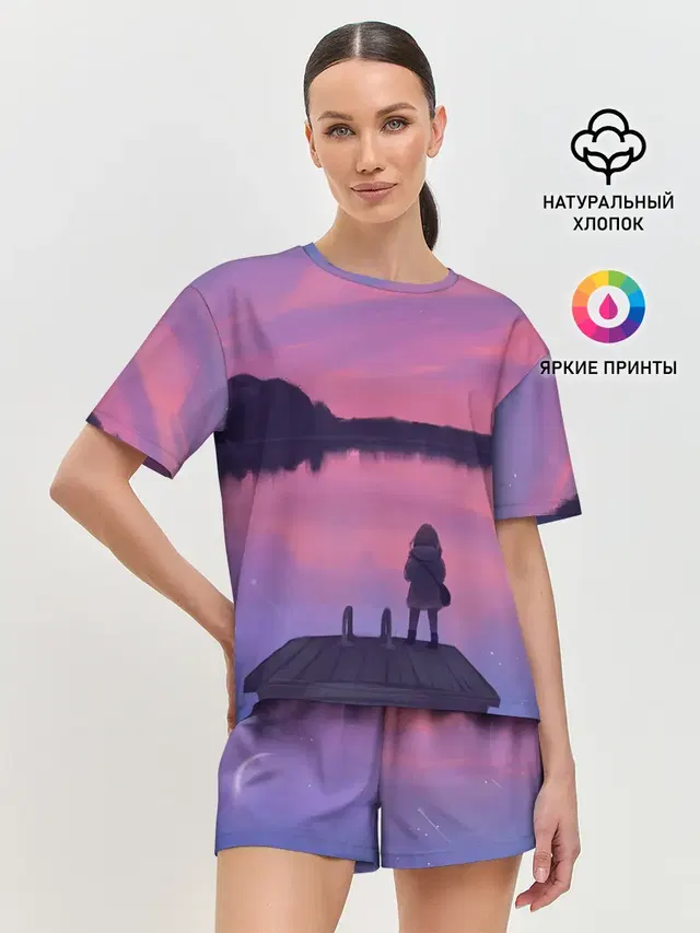 Женская пижама с шортами