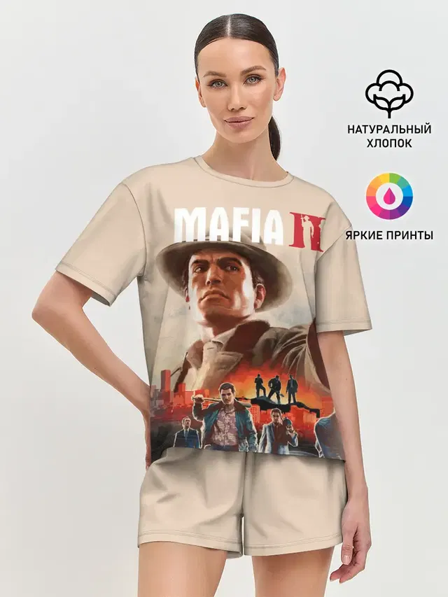 Женская пижама с шортами с принтом «Mafia — Mafia II»