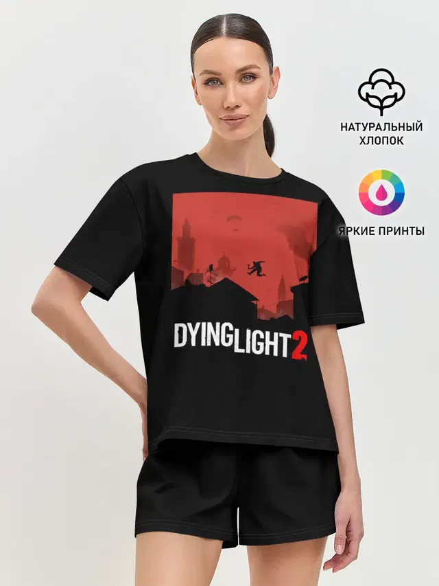 Женская пижама с шортами с принтом «Dying Light — Dying Light 2»