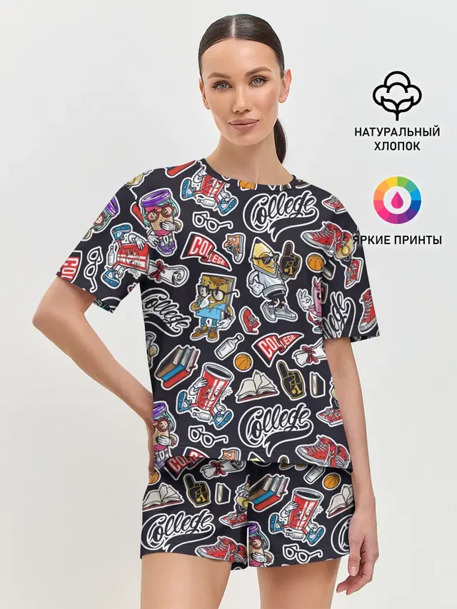 Женская пижама с шортами