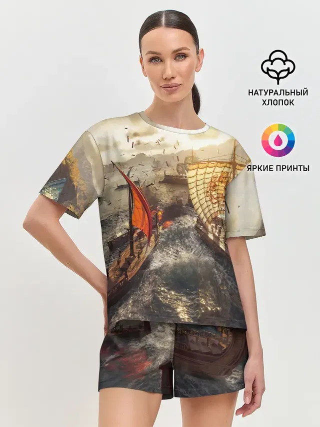 Женская пижама с шортами