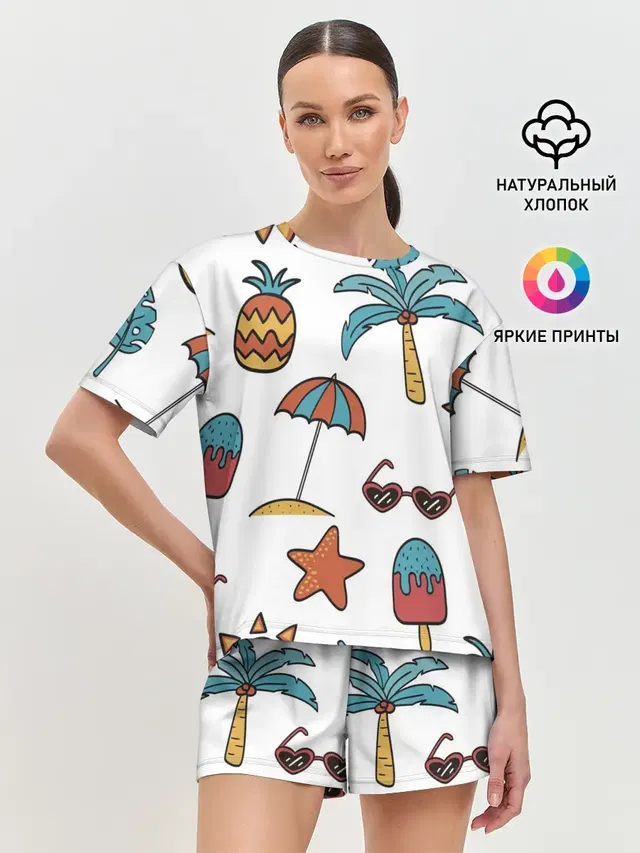 Женская пижама с шортами