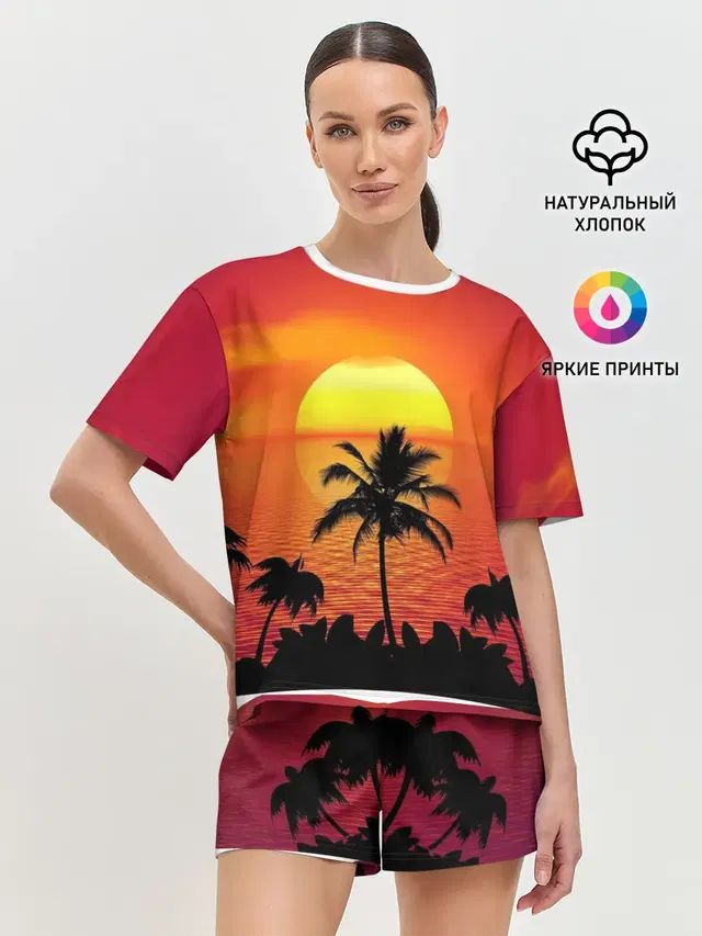Женская пижама с шортами