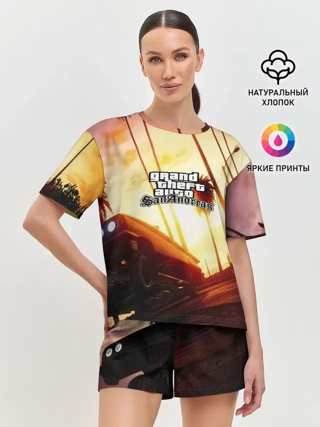 Женская пижама с шортами