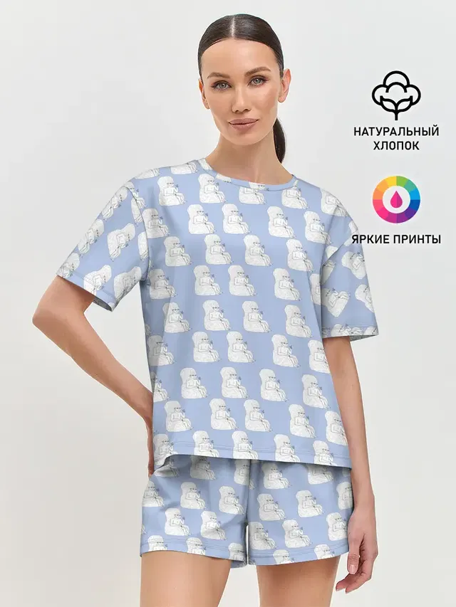 Женская пижама с шортами