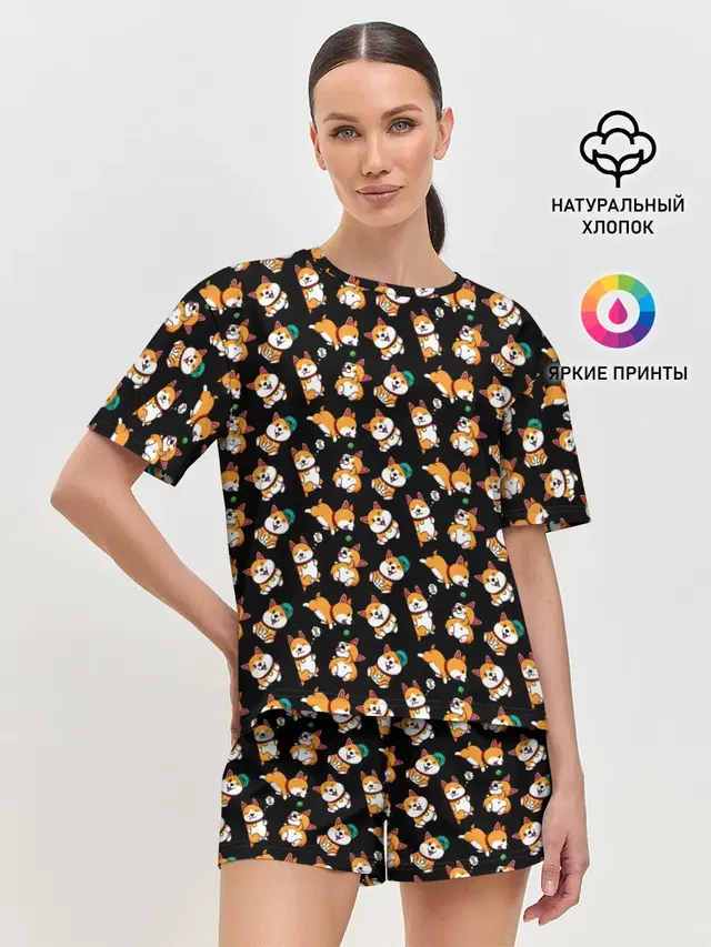 Женская пижама с шортами