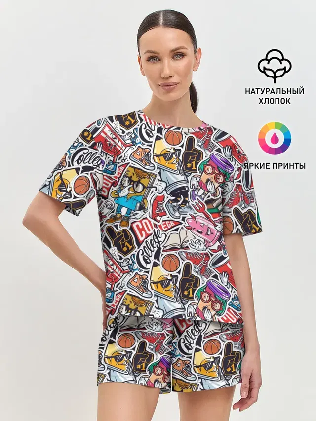 Женская пижама с шортами