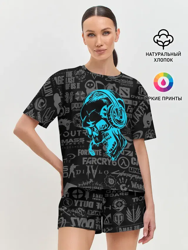 Женская пижама с шортами