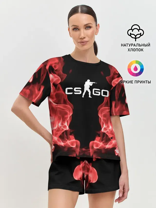 Женская пижама с шортами с принтом «Counter-Strike»