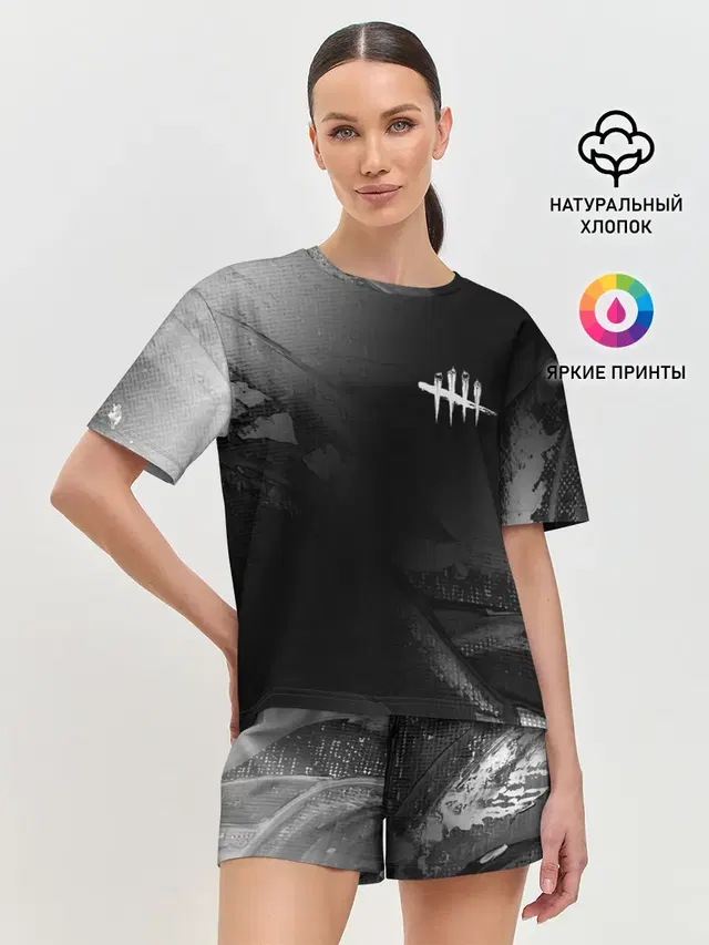 Женская пижама с шортами с принтом «tally marks»