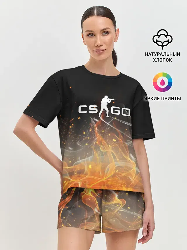 Женская пижама с шортами с принтом «Counter-Strike»