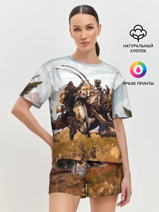 Женская пижама с шортами с принтом «Forza Horizon — Horizon Zero Dawn»