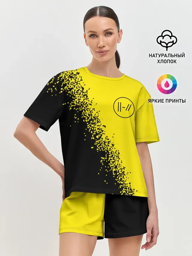 Женская пижама с шортами с принтом «Twenty One Pilots — 21 PILOTS»