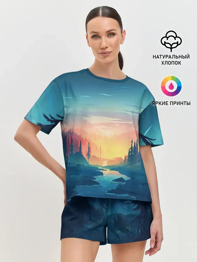 Женская пижама с шортами