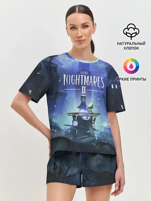 Женская пижама с шортами с принтом «Little Nightmares — Little Nightmares 2»