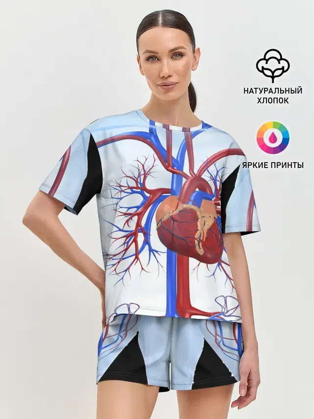 Женская пижама с шортами
